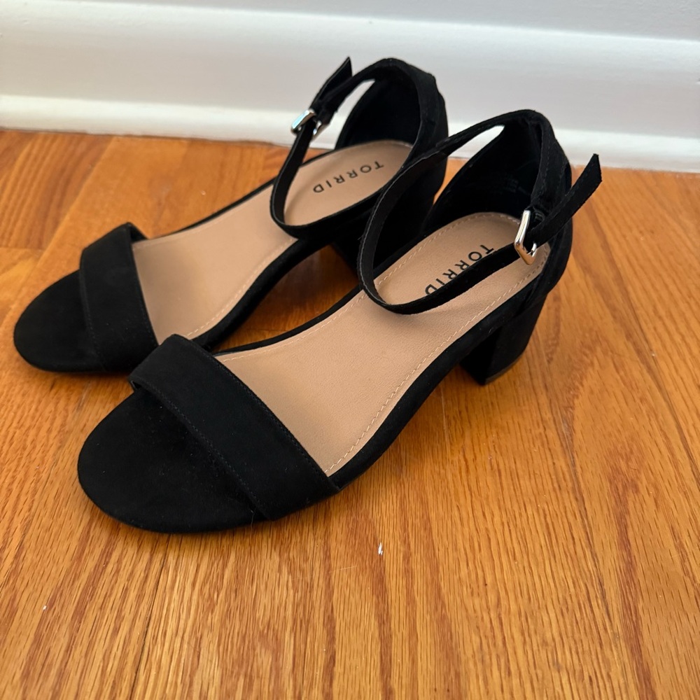 Torrid Black Heels with Ankle Strap